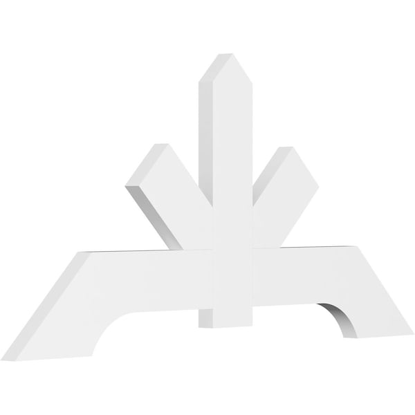 Ekena Millwork Vanguard Architectural Grade PVC Gable Bracket, 60"W x 30"H x 2"D x 6"F, 12/12 Pitch GBP060X30X0206VAN00 - main